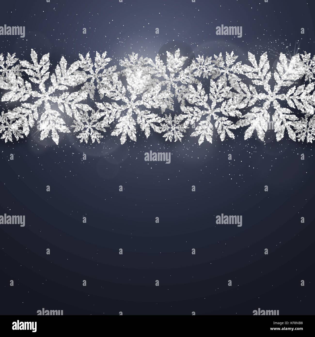 Christmas and new year dark blue background with christmas silver ...