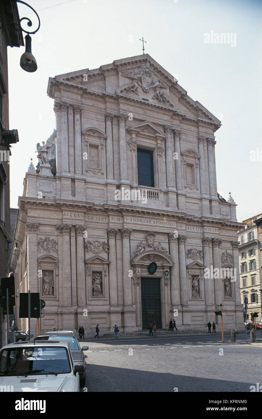 Italy, Lazio Region, Rome, Church of St. Andrew of the Valley Stock ...