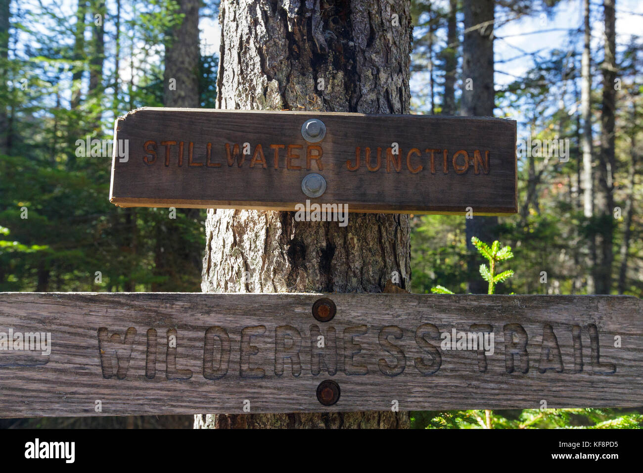 Stillwater Junction In The Pemigewasset Wilderness Of New Hampshire During The Autumn Months Stock Photo Alamy