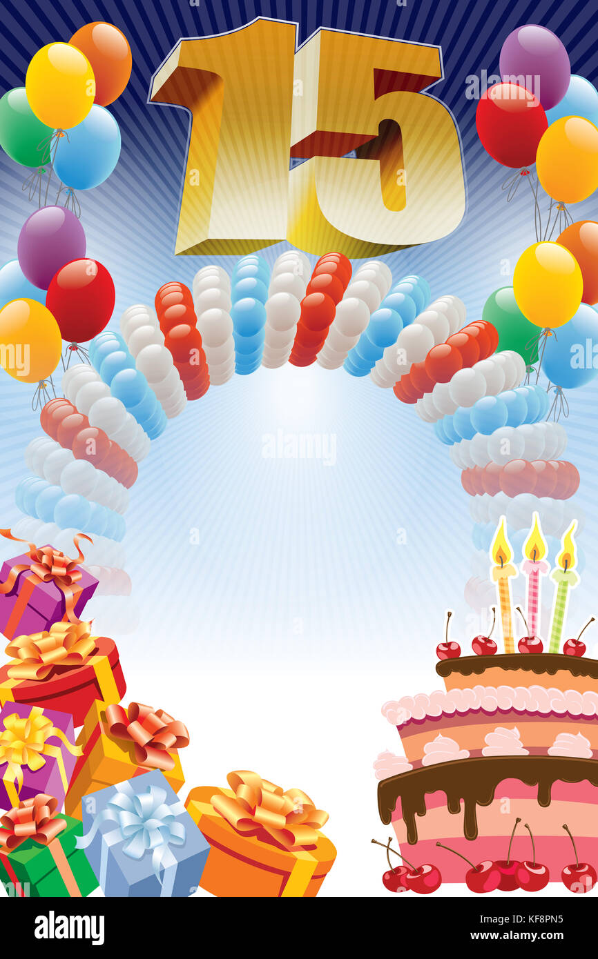 Chocolate Cake 15th Birthday High Resolution Stock Photography And Images Alamy