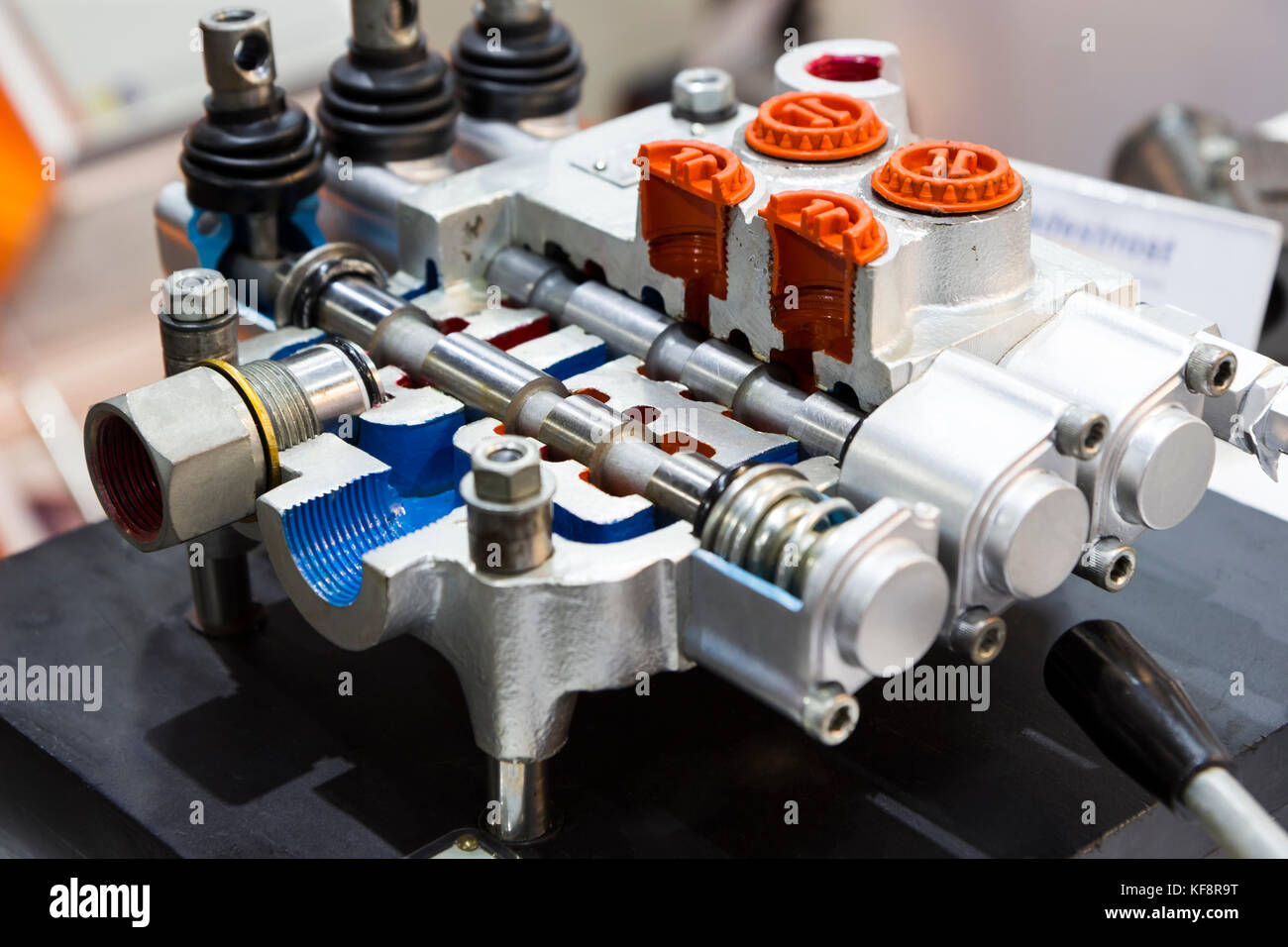Cross Section of Hydraulic Control valve unit Stock Photo Alamy