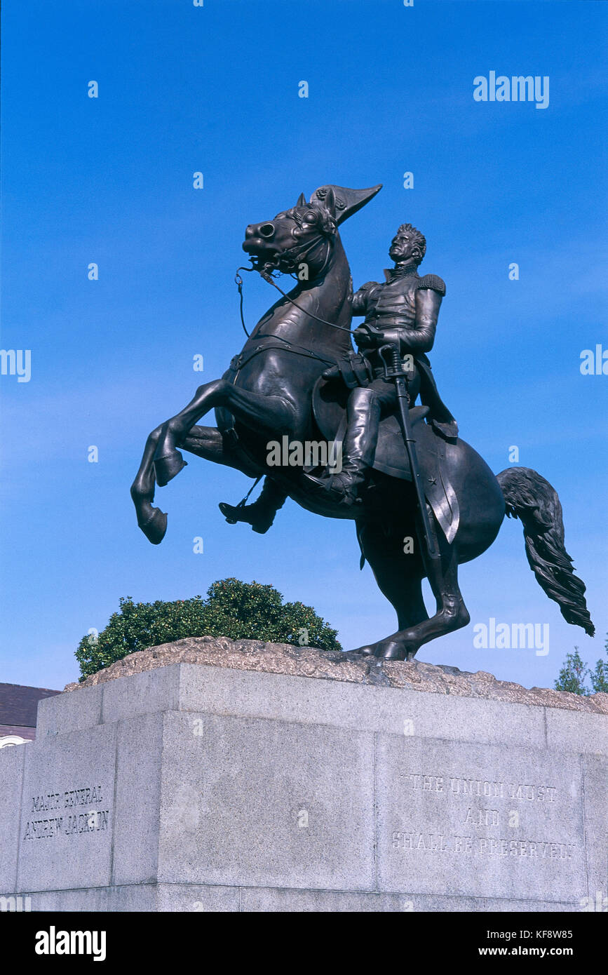 United States Of America New Orleans Louisiana Monument To Andrew Jackson Stock Photo