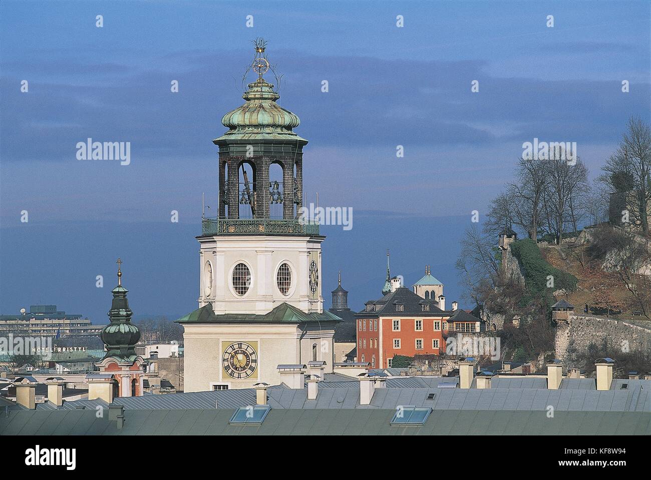 Austria, Salzburg (UNESCO's World Heritage Site, 1996). Salzburger Glockenspiel. Carillon bells Stock Photo