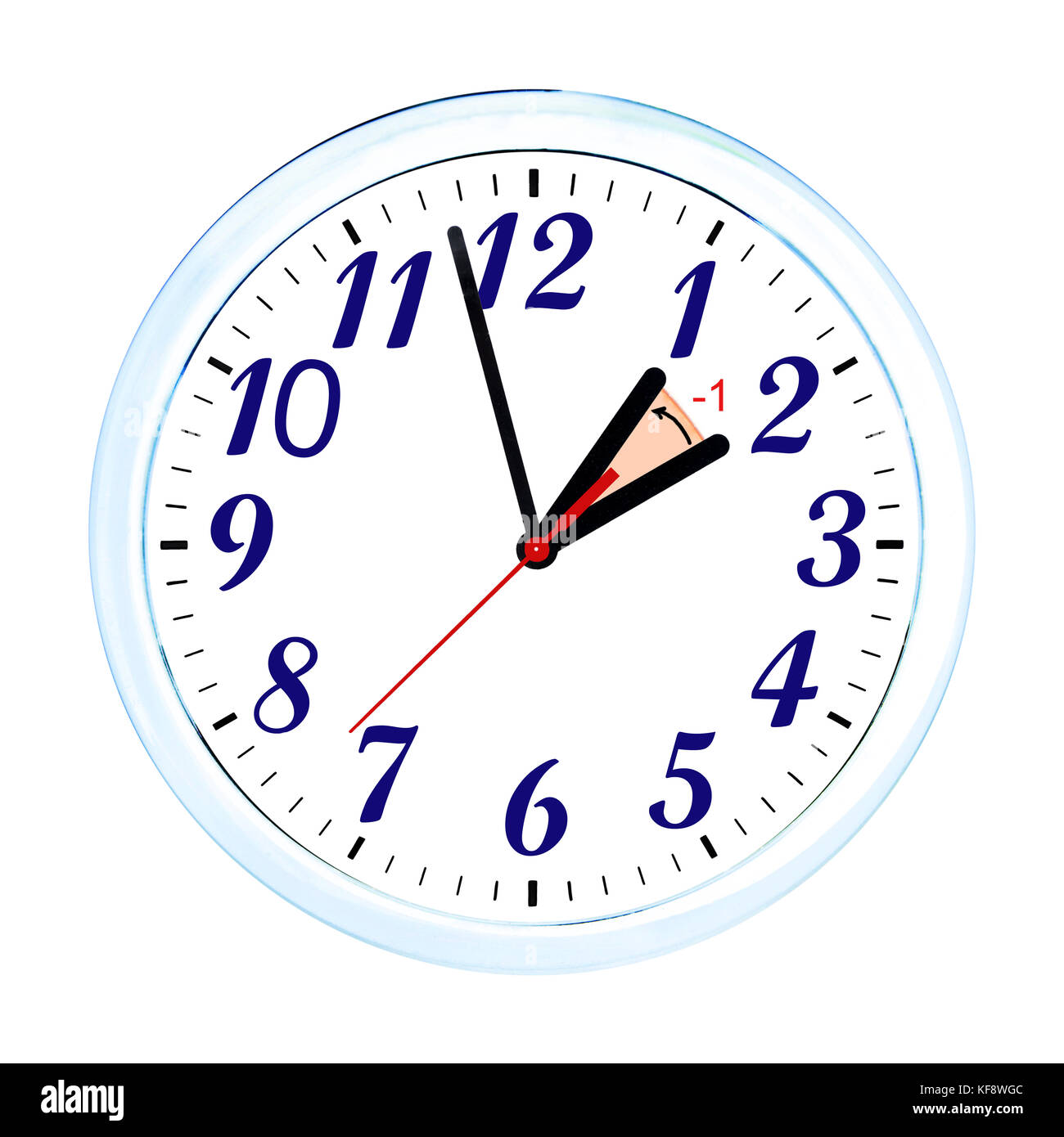 Daylight Saving Time. USA time zone 2017. Wall Clock going to winter time Stock Photo Alamy