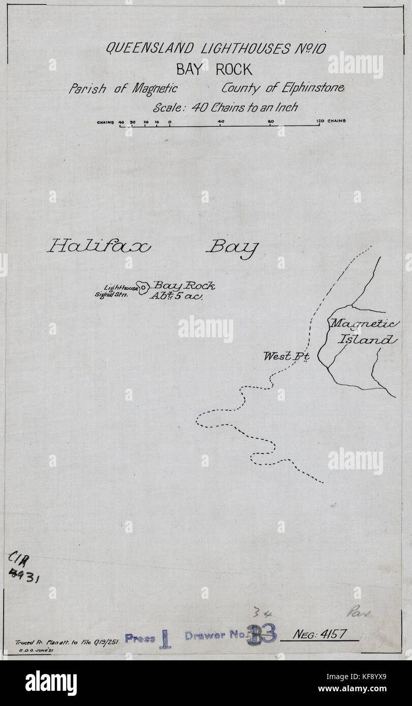 Bay Rock map, 1921 Stock Photo - Alamy