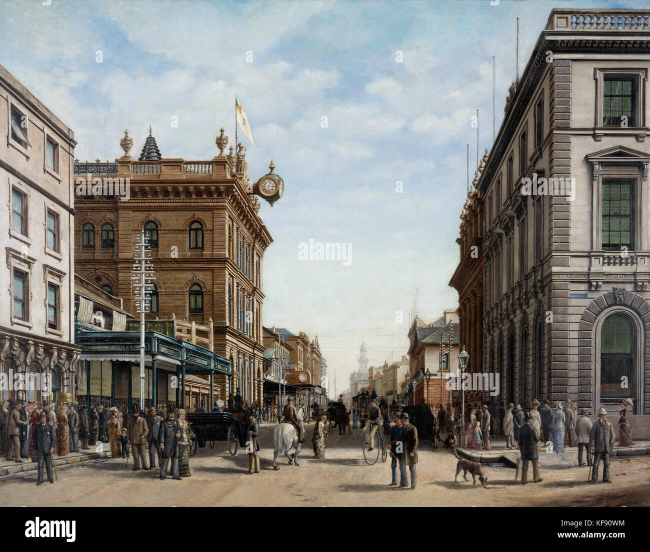 George Street Sydney 1883 Stock Photo