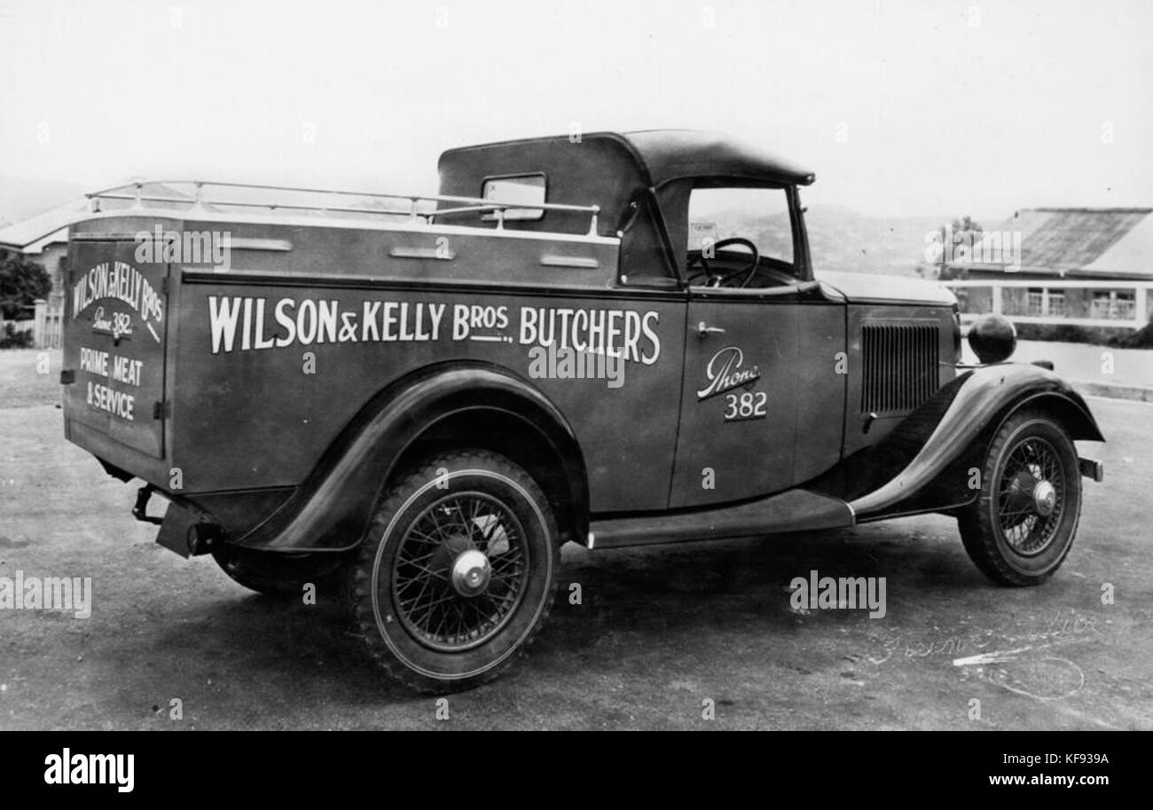 1 106248 Butchers' Bedford delivery van, Brisbane, ca.1934 Stock Photo