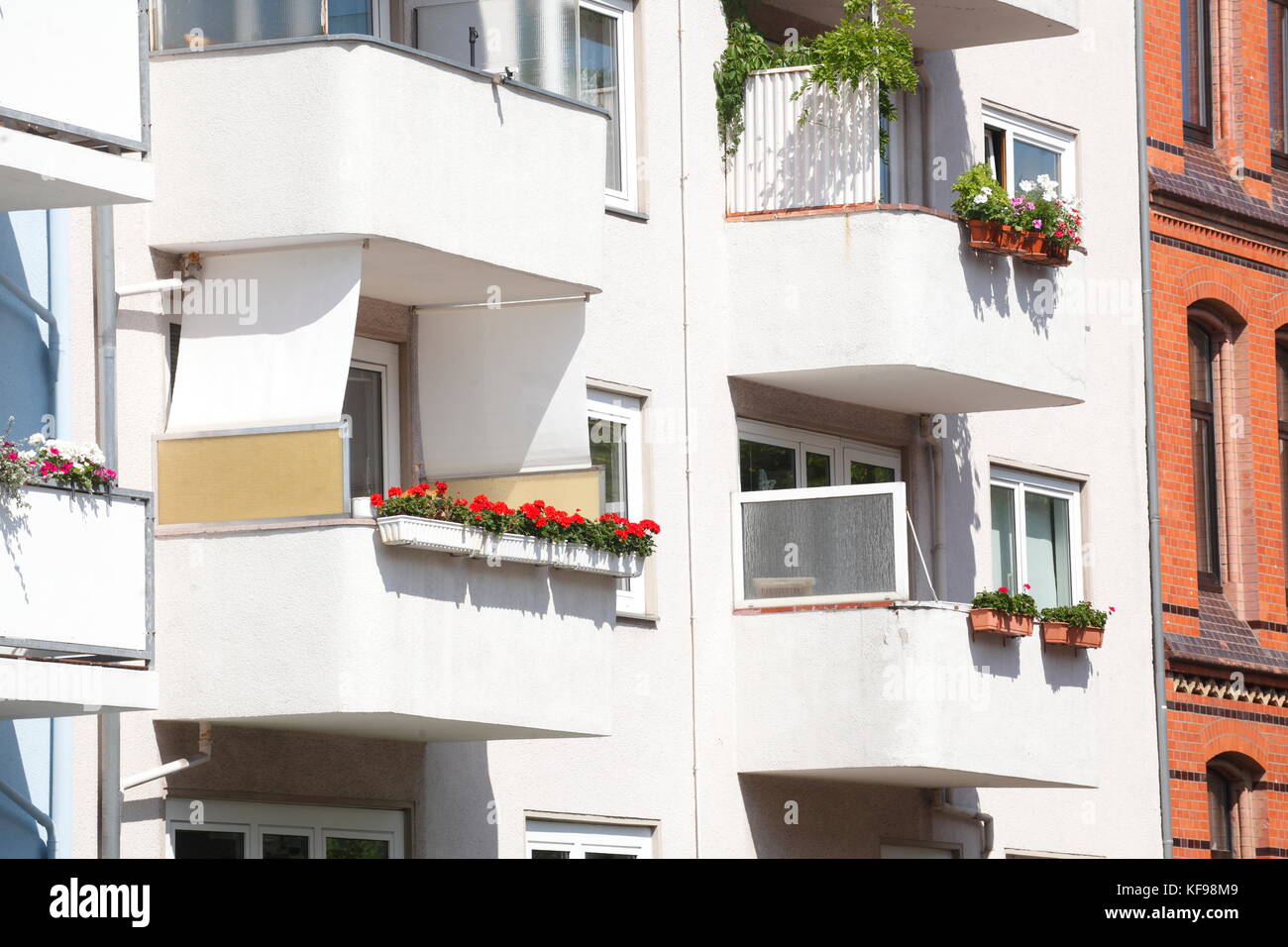 windows and balconies of modern Residential buildings Stock Photo - Alamy