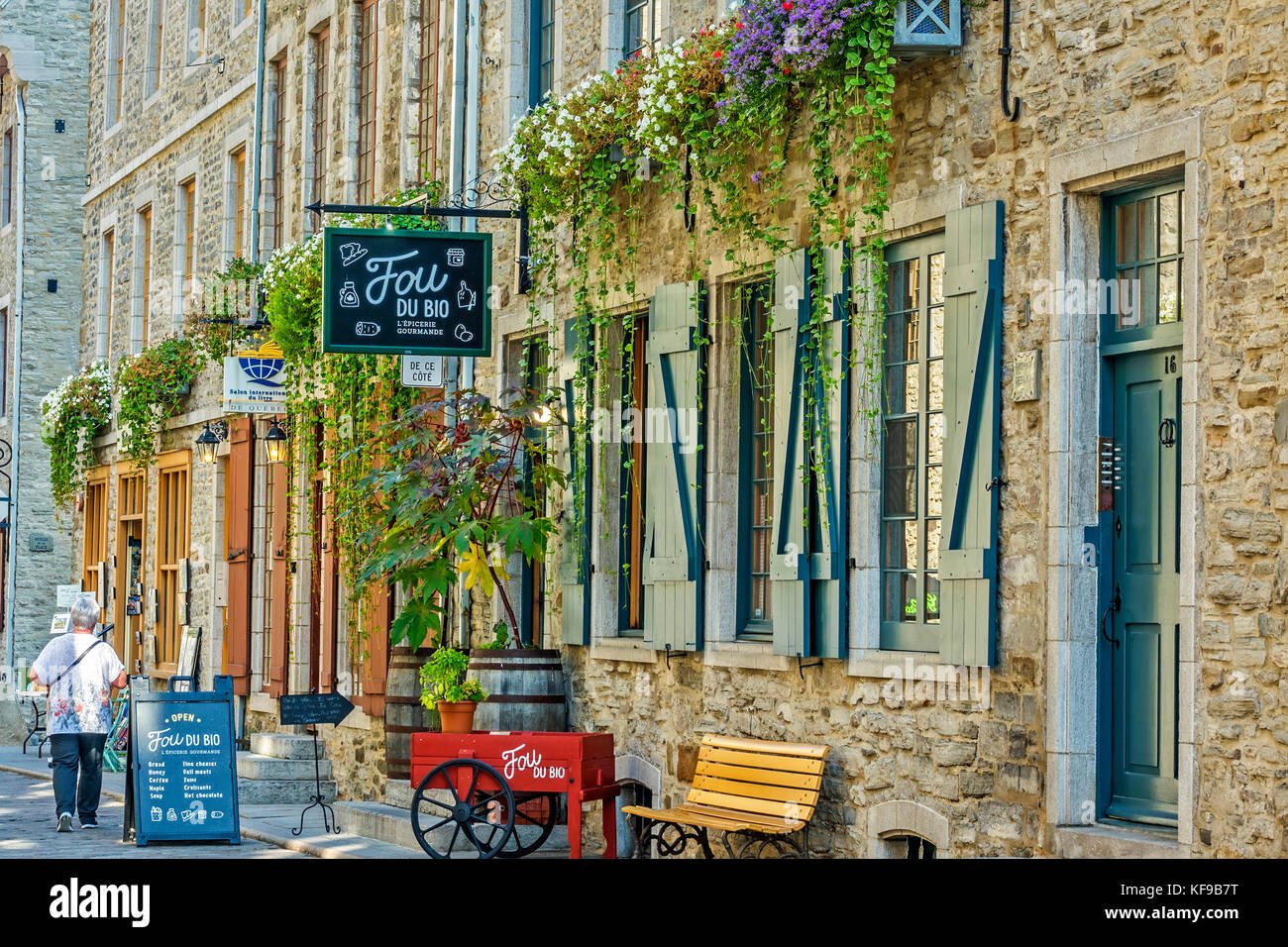 Restaurant On The Street Old Town,Quebec City, Canada Stock Photo Alamy