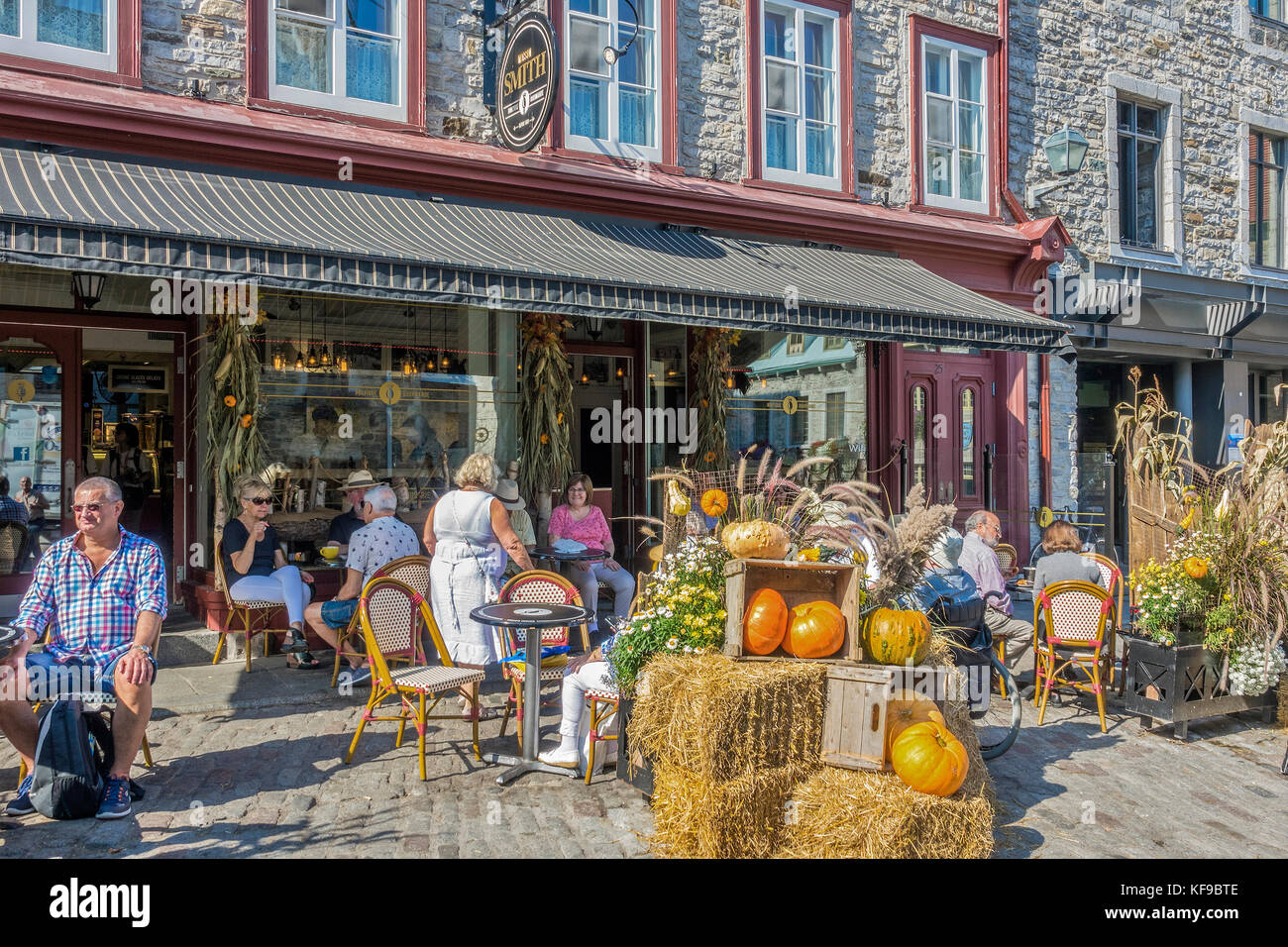 Restaurant On The Street Old Town,Quebec City, Canada Stock Photo Alamy