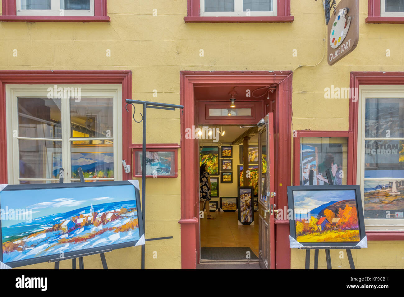 Art Shop, Lower Old Town, Quebec City, Canada Stock Photo