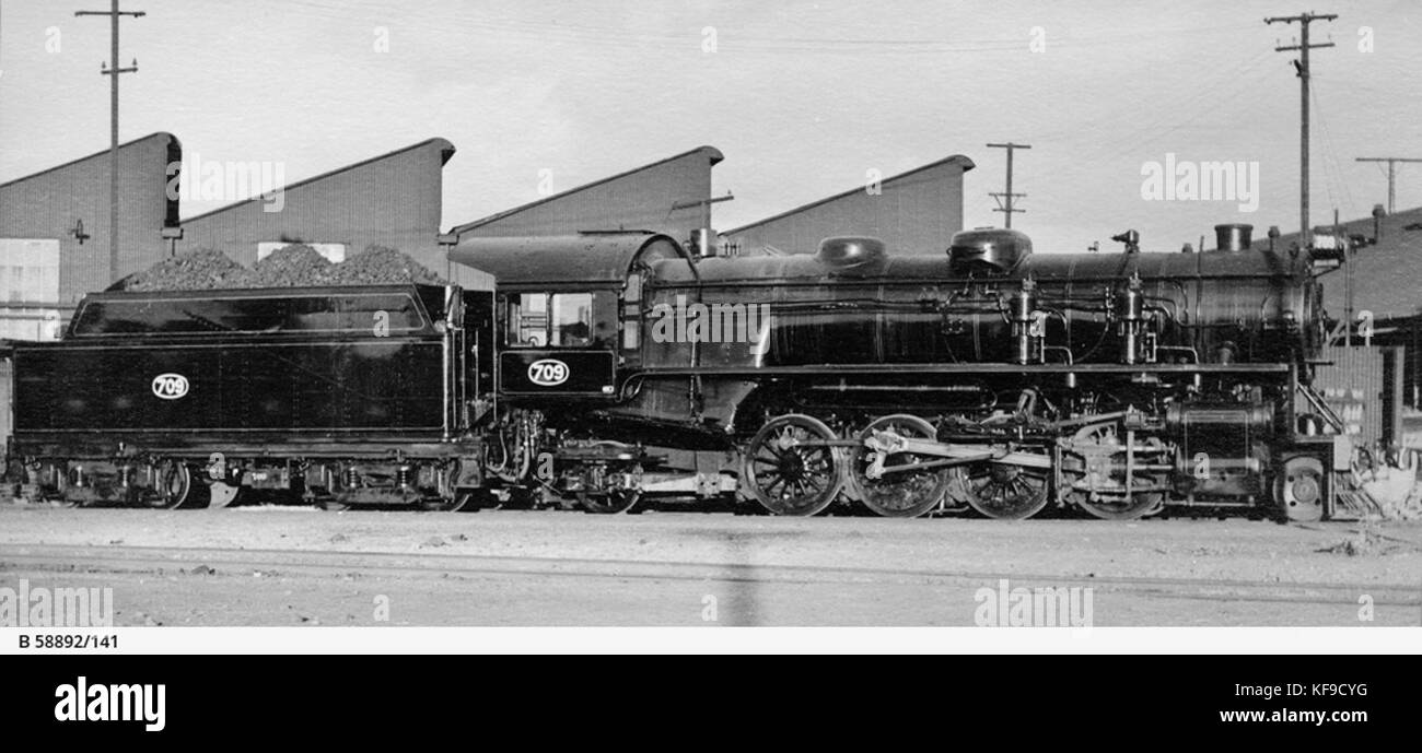 South Australian Railways 709, Mile End, South Australia, 1952 Stock ...