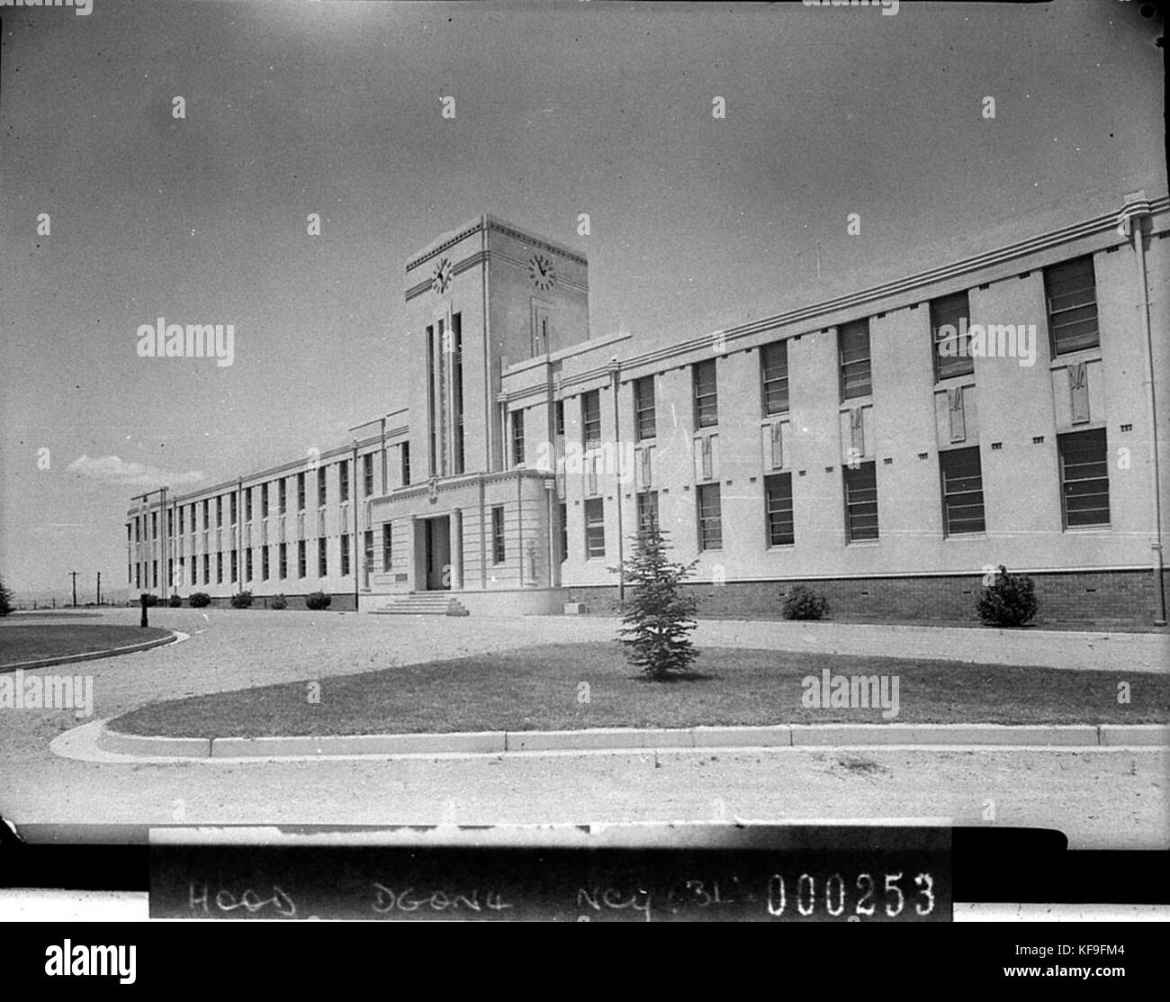 12733 Facade showing drive and entrance Canberra High School Stock ...