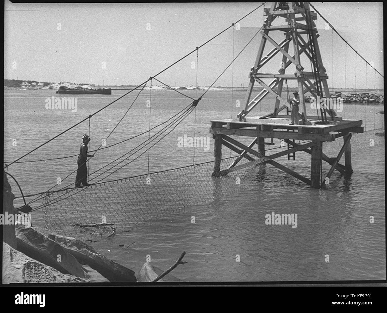 32009 Stockton shark proof net Stock Photo