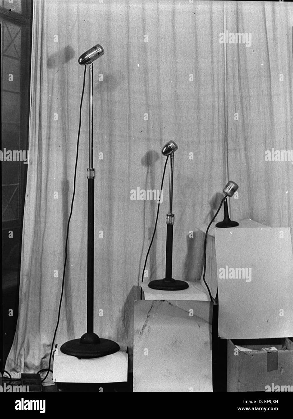 Radio station announcer Black and White Stock Photos Images Alamy