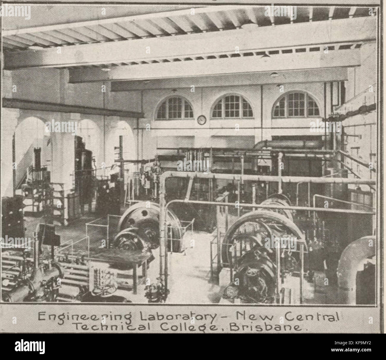 Brisbane Central Technical College   Engineering laboratory (H Block), 1915   2 Stock Photo