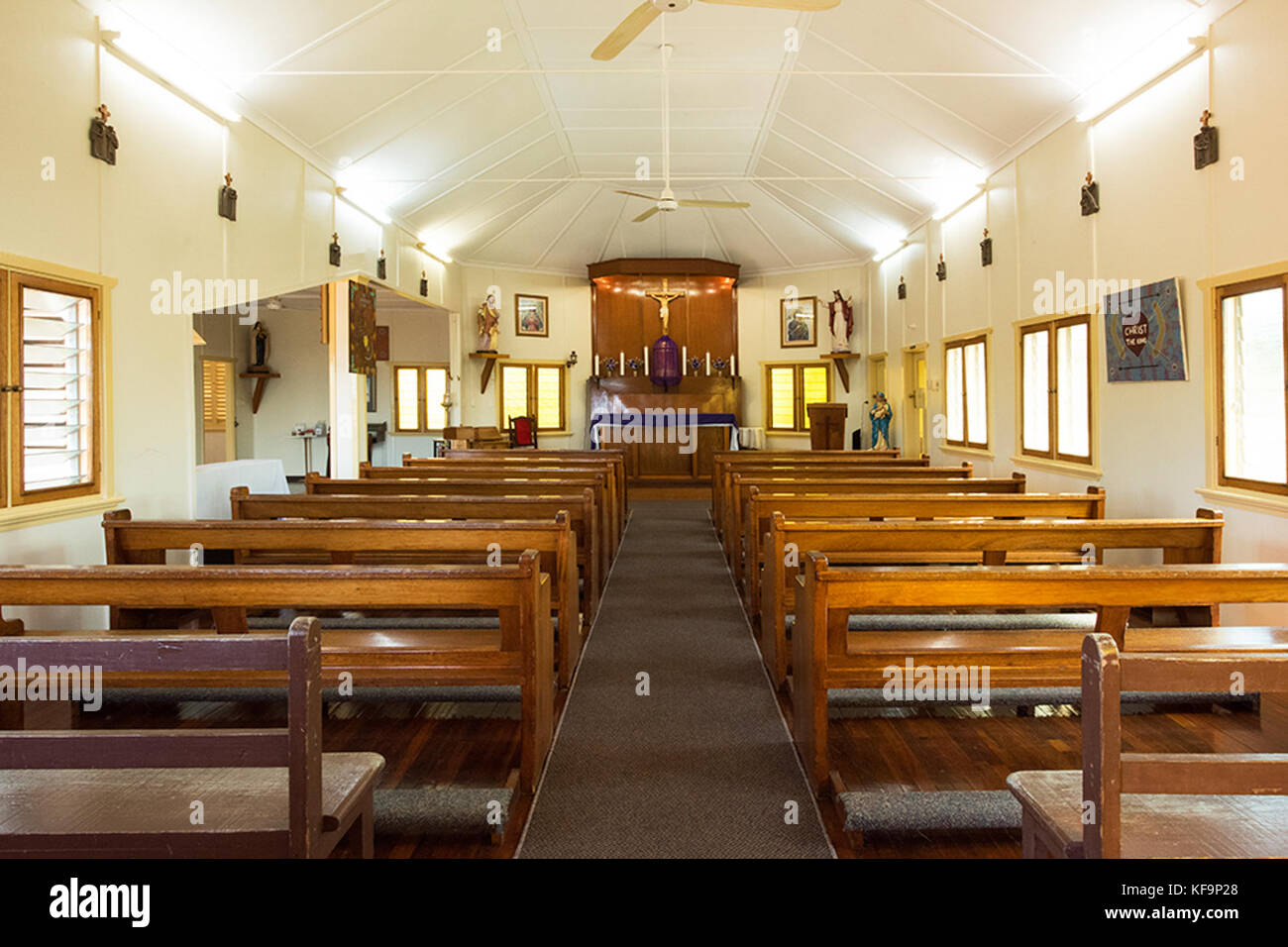 Interior of the Tennant Creek Catholic Church Stock Photo Alamy