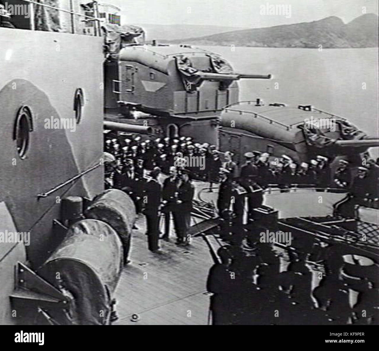 FD Roosevelt on HMS Prince of Wales in 1941 Stock Photo