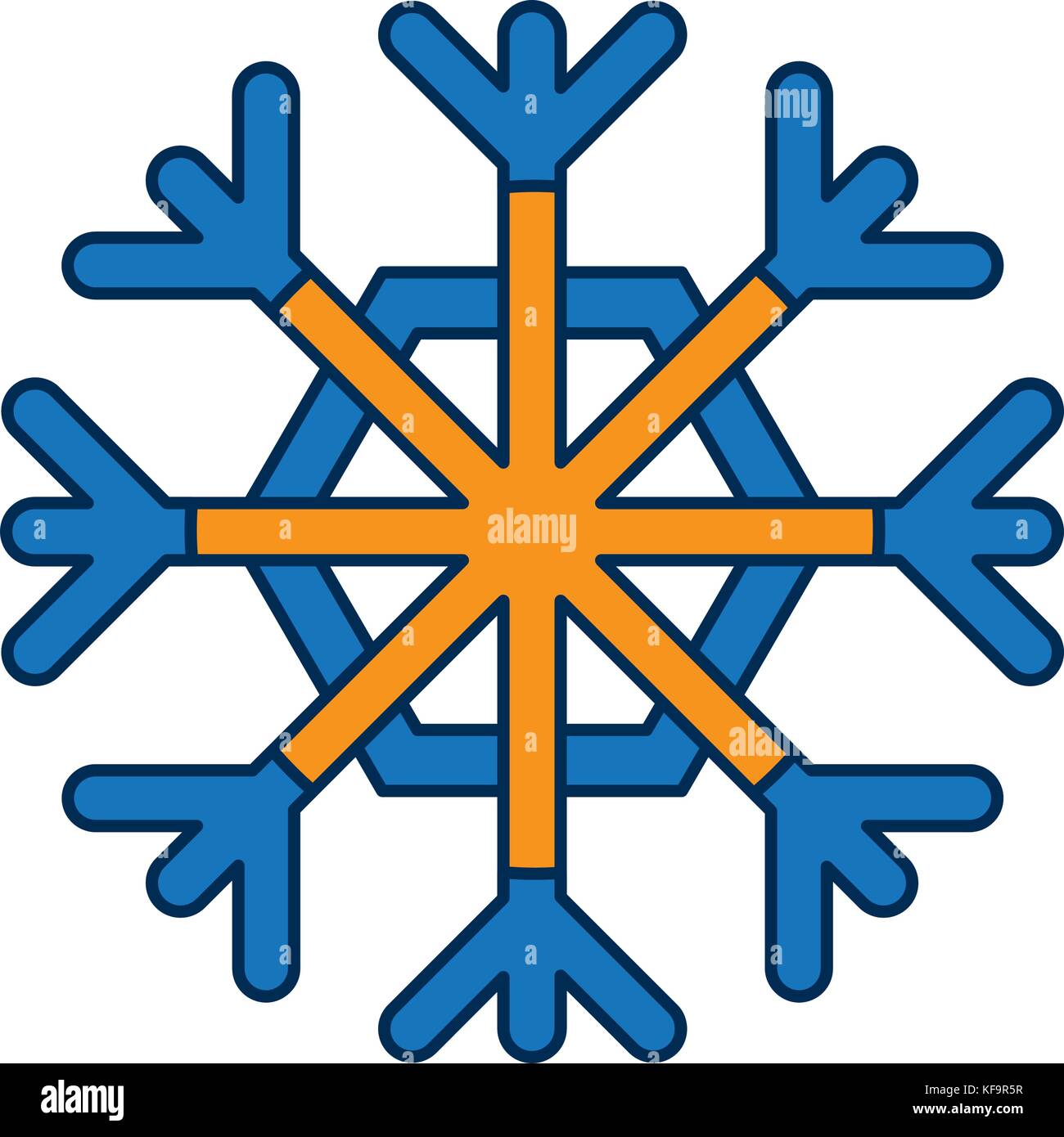 snowflake icon over white background vector illustration Stock Vector ...