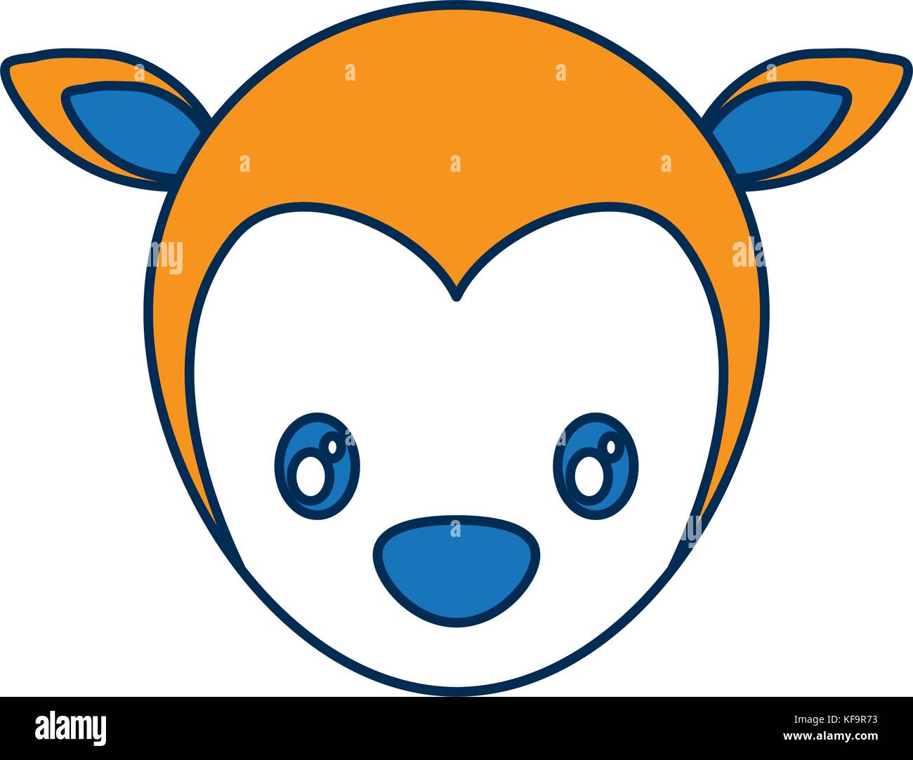 christmas deer icon over white background vector illustration Stock ...