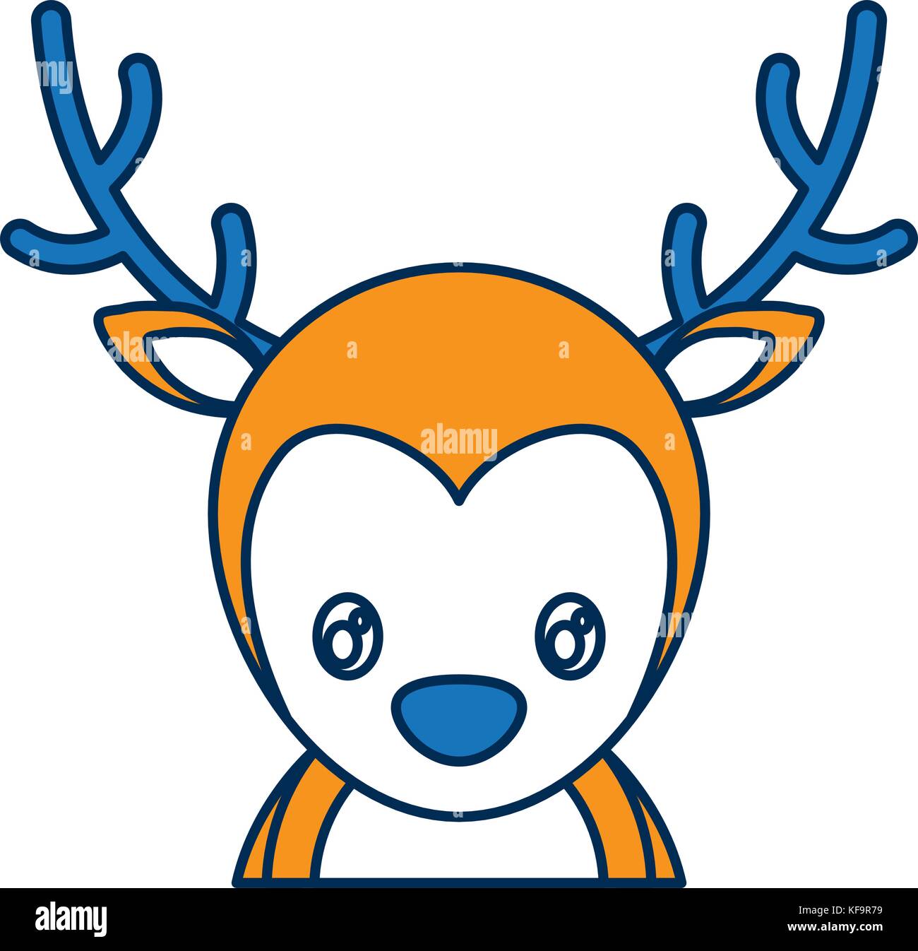 christmas deer icon over white background vector illustration Stock ...