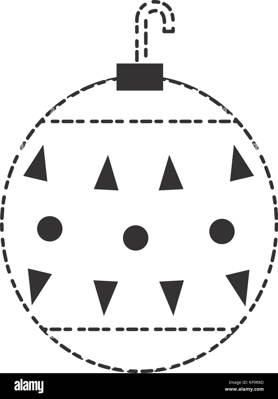 christmas ball icon over white background vector illustration Stock ...