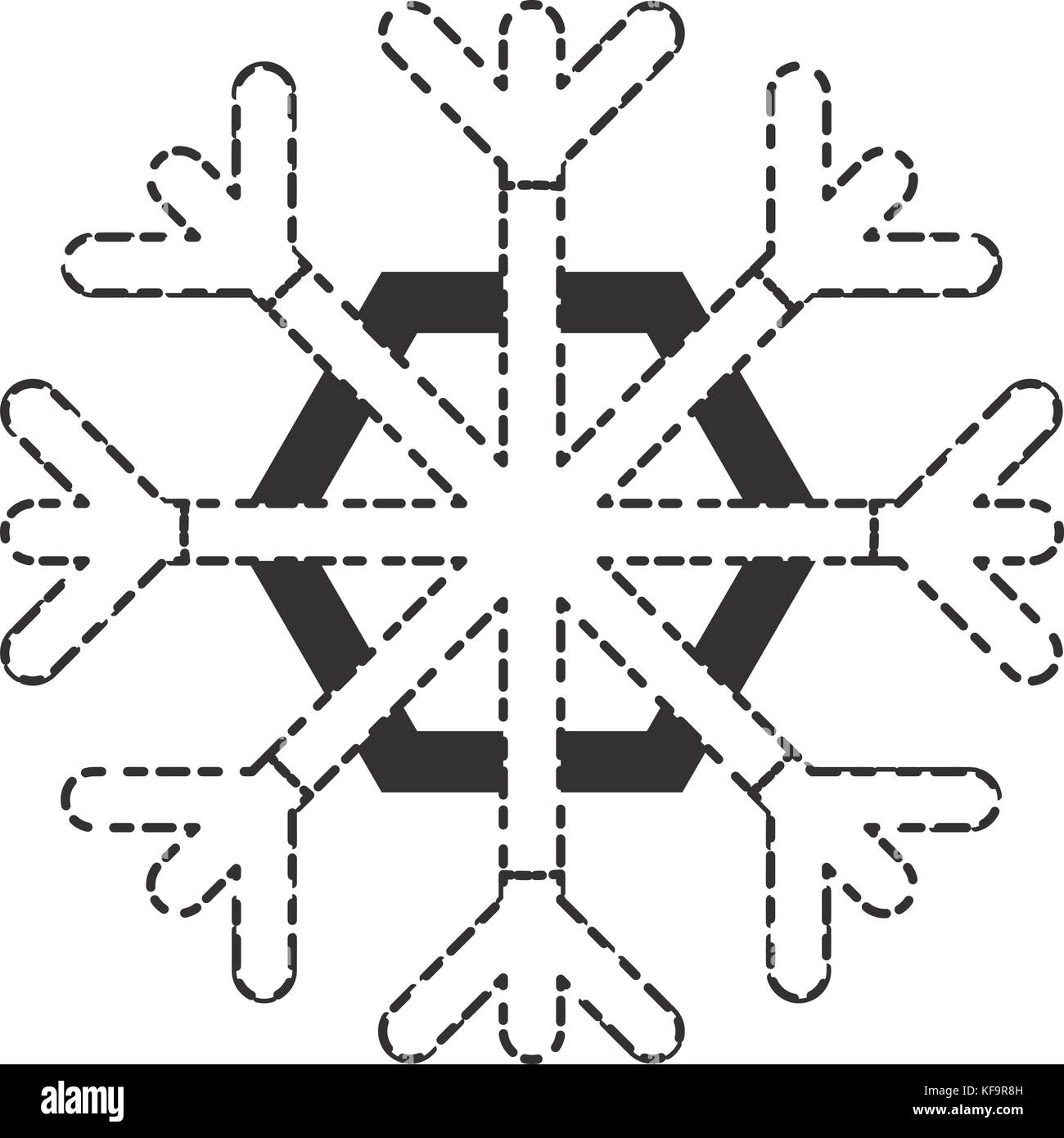 snowflake icon over white background vector illustration Stock Vector ...