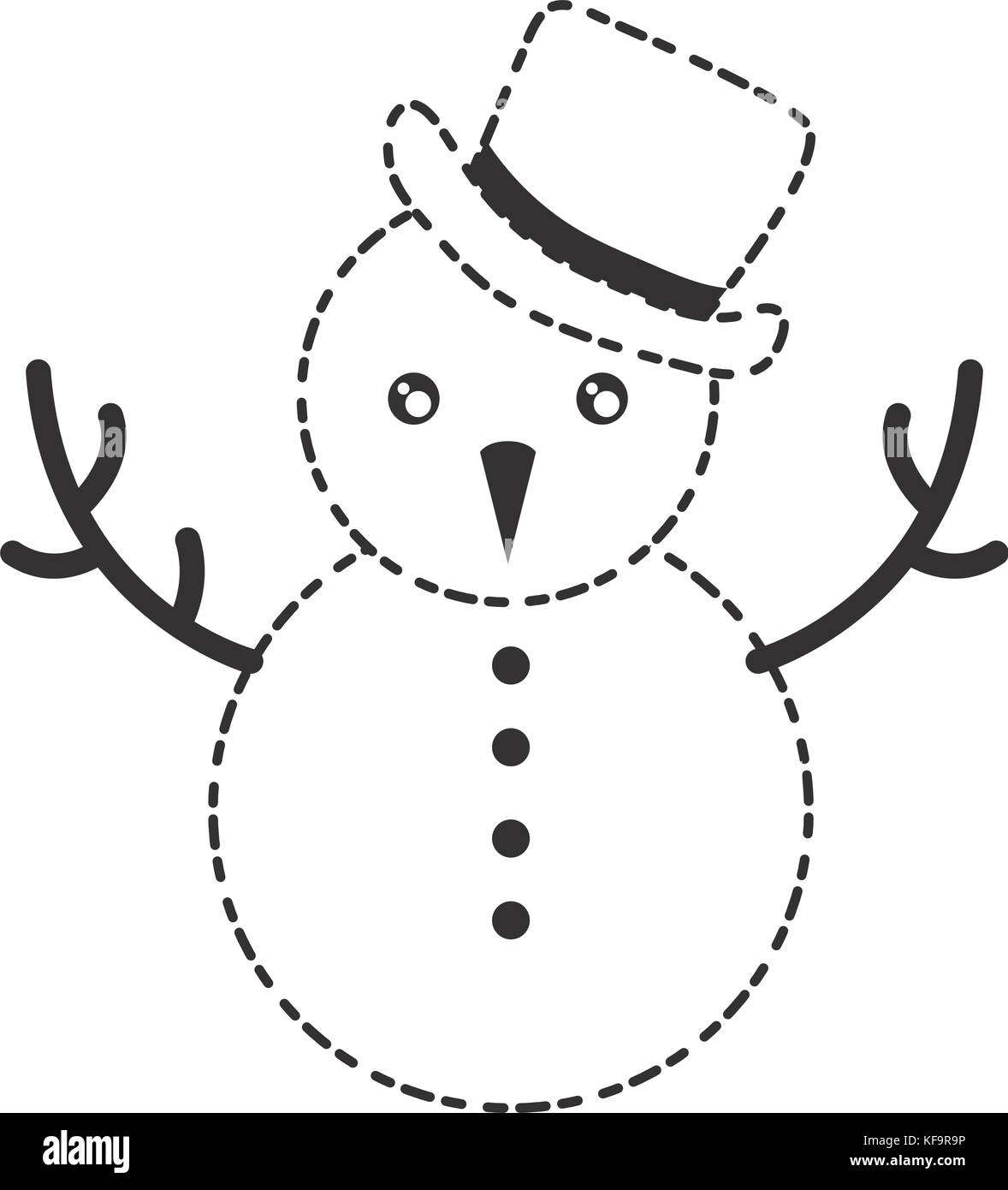 snowman icon over white background vector illustration Stock Vector ...