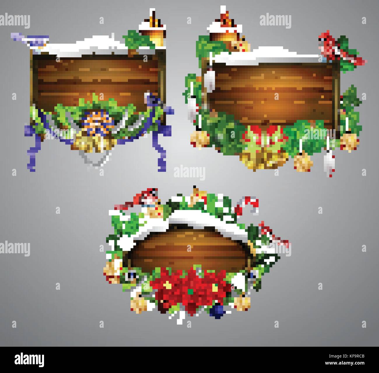 Vector wooden christmas board Stock Vector Image & Art - Alamy