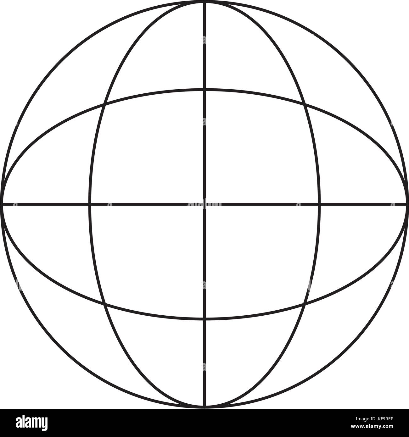 global sphere icon over white background vector illustration Stock ...