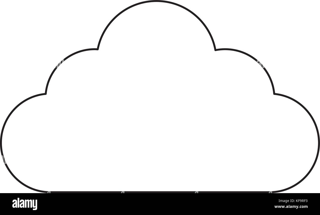 cloud icon over white background vector illustration Stock Vector Image ...
