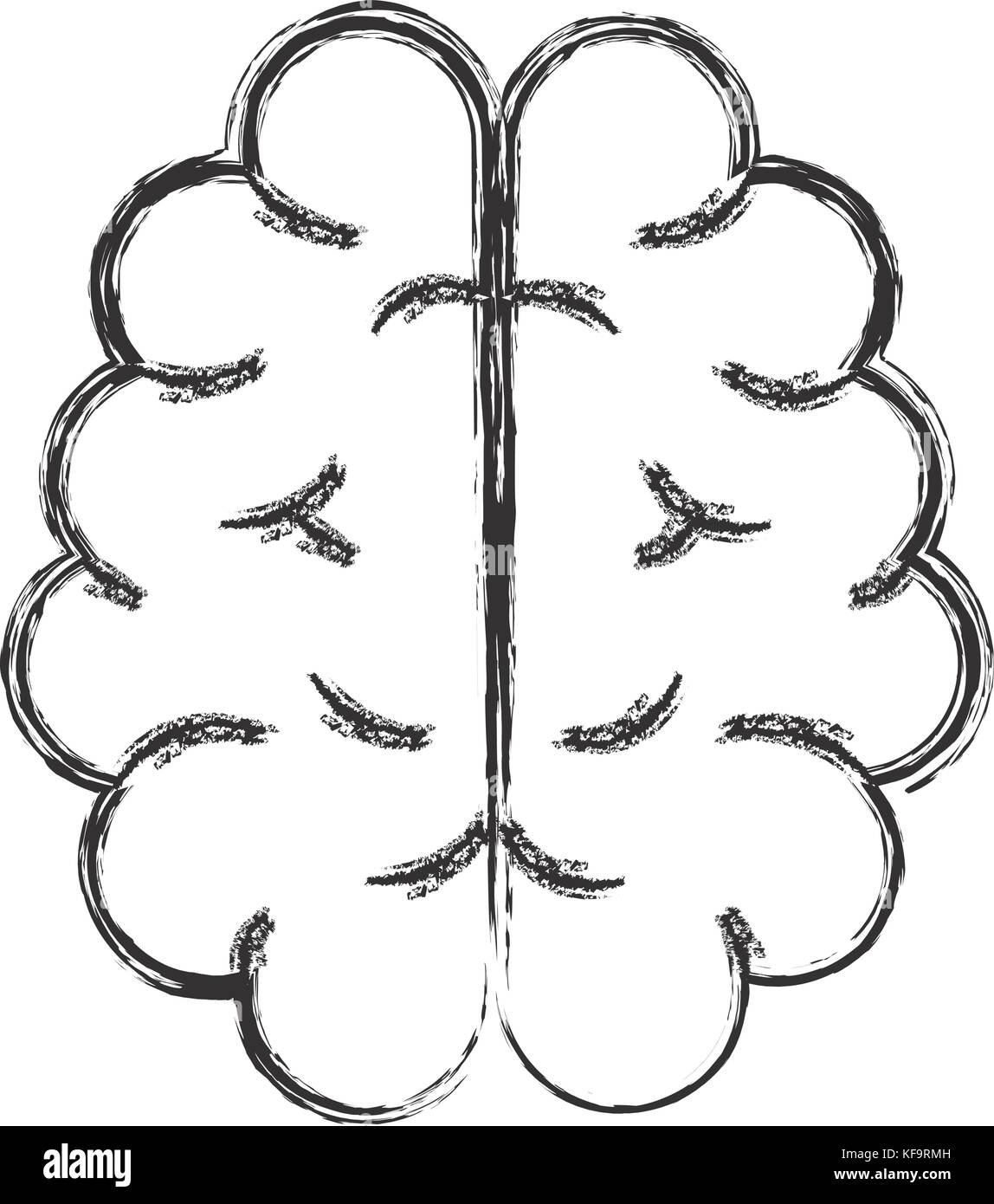 human brain icon over white background vector illustration Stock Vector ...