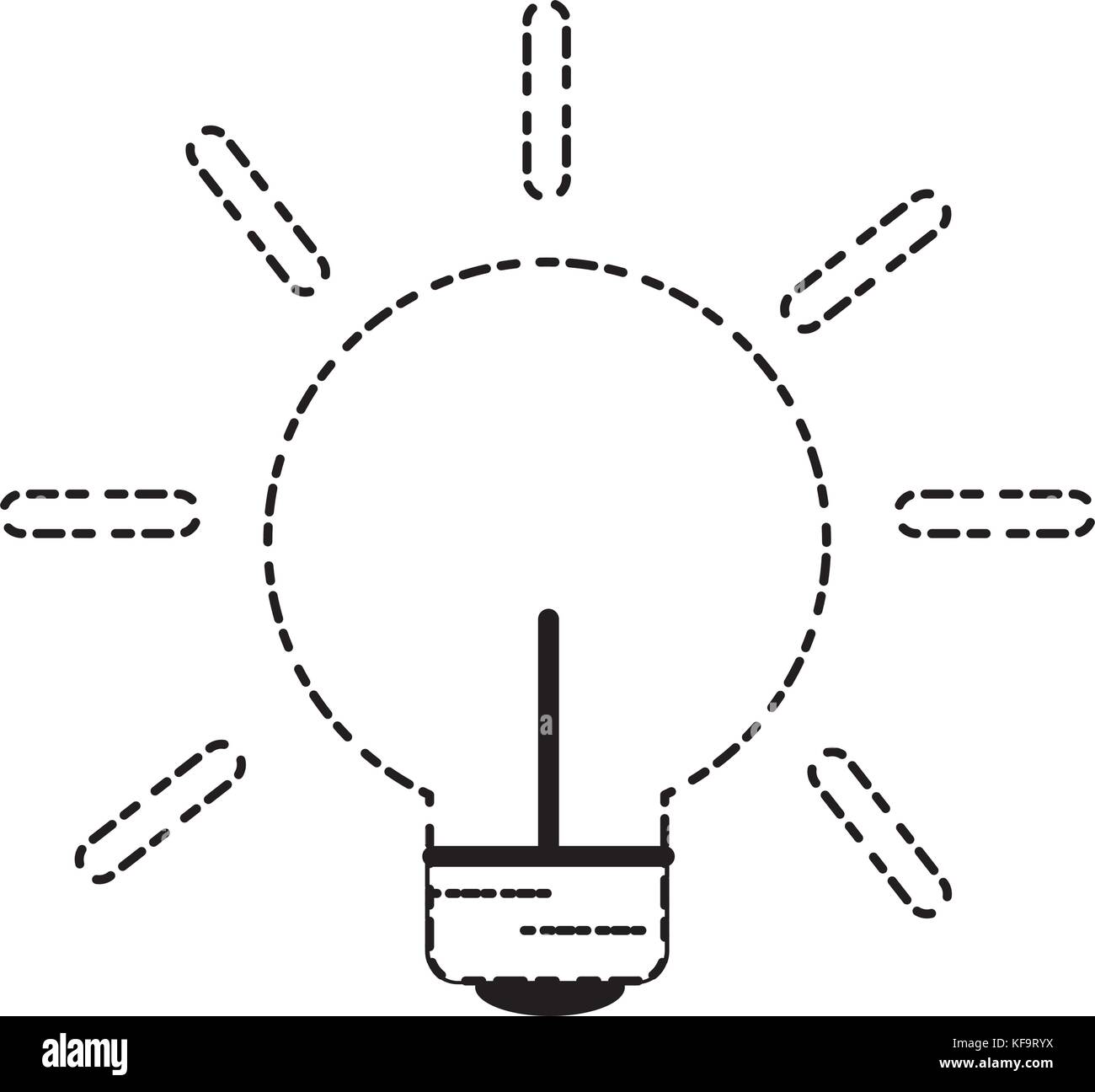 light bulb icon over white background vector illustration Stock Vector ...