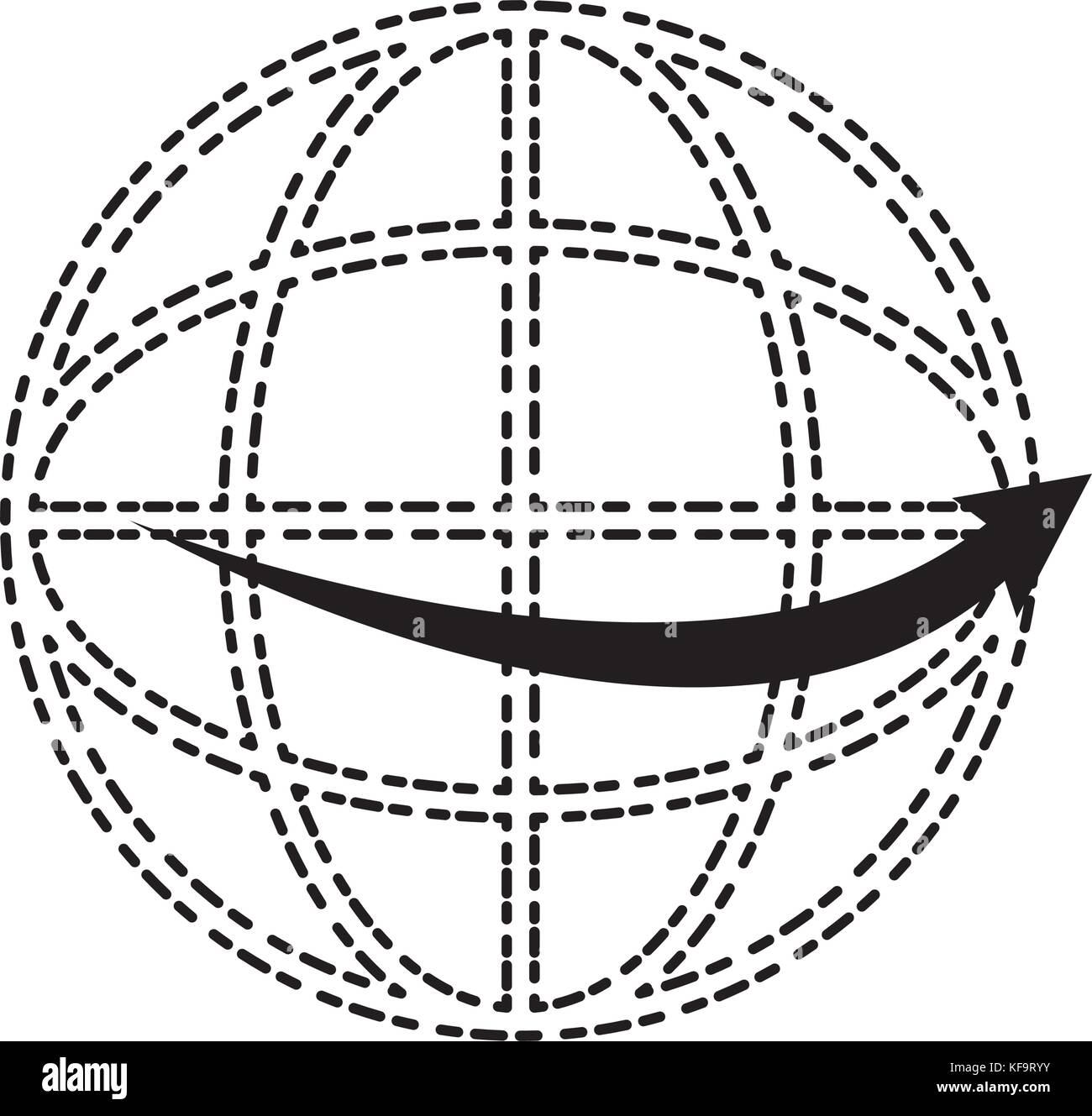global sphere icon over white background vector illustration Stock ...