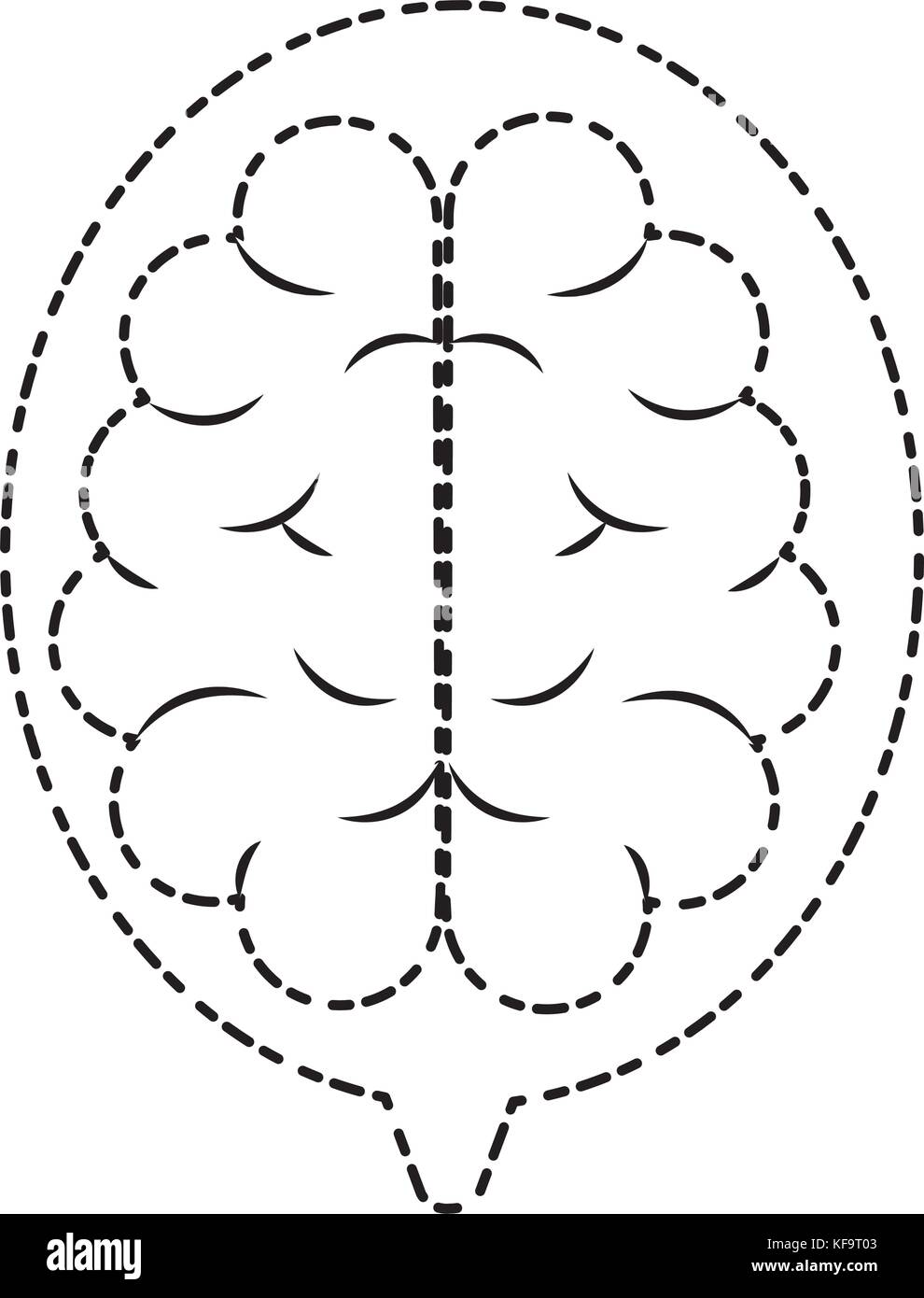 human brain icon over white background vector illustration Stock Vector ...