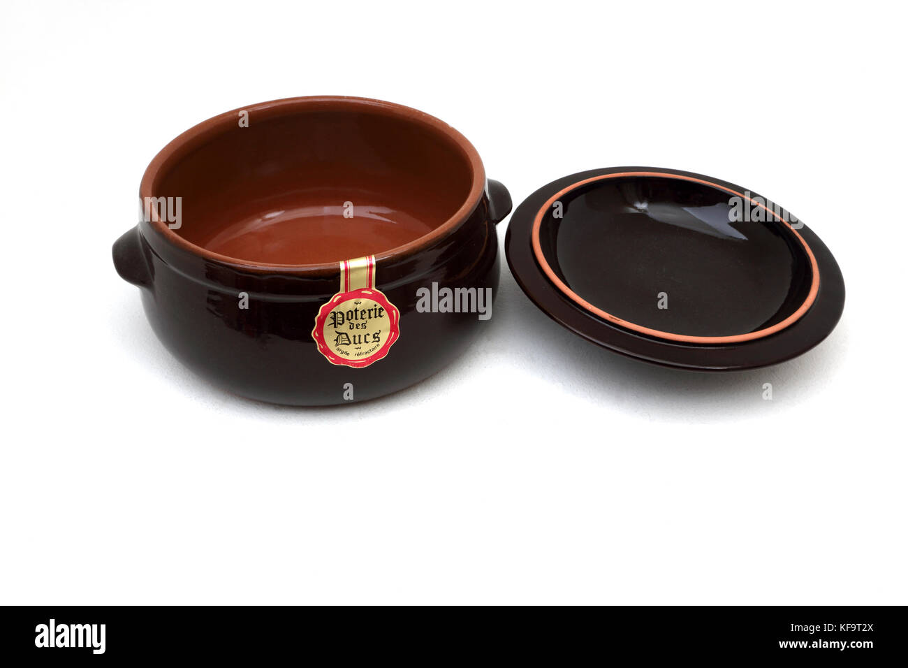 Veritable Poterie De Bourgogne Pottery Casserole Dish Made with Bourguignonne Clay Stock Photo
