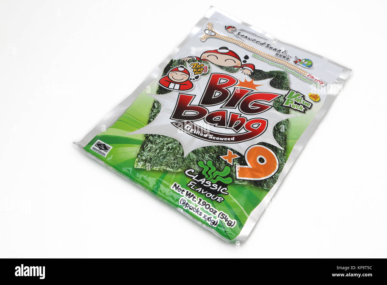 Chinese Tao Kae Noi Big Bang Grilled Seaweed Value Pack Stock Photo