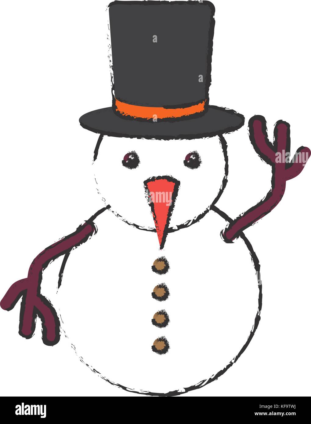 snowman icon over white background vector illustration Stock Vector ...