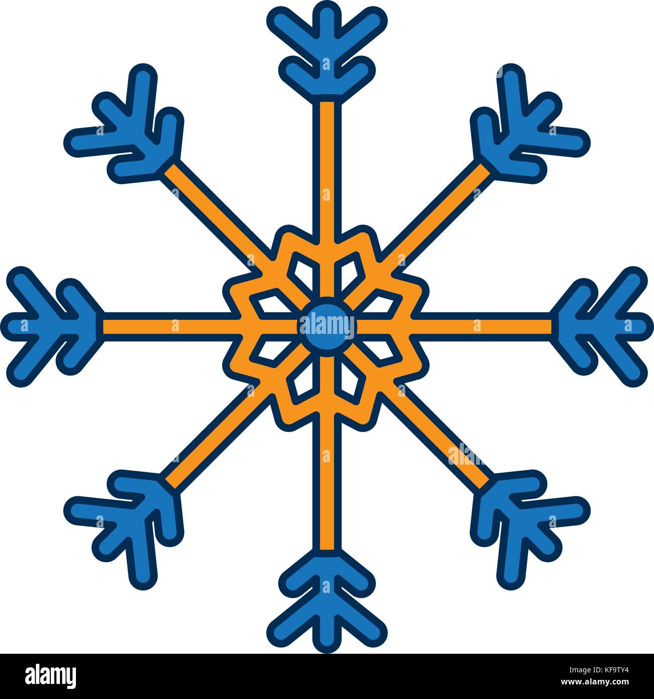 snowflake icon over white background vector illustration Stock Vector ...