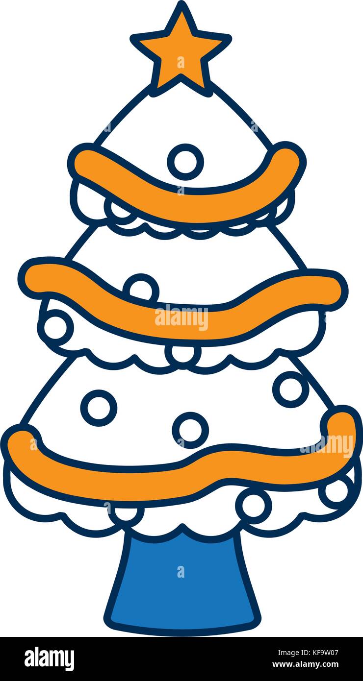 christmas tree icon over white background vector illustration Stock ...