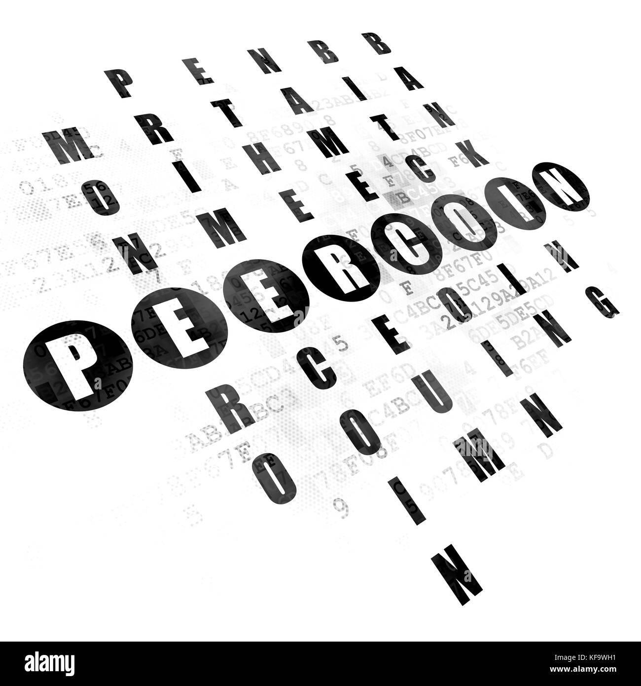 Blockchain concept Peercoin in Crossword Puzzle Stock Photo Alamy