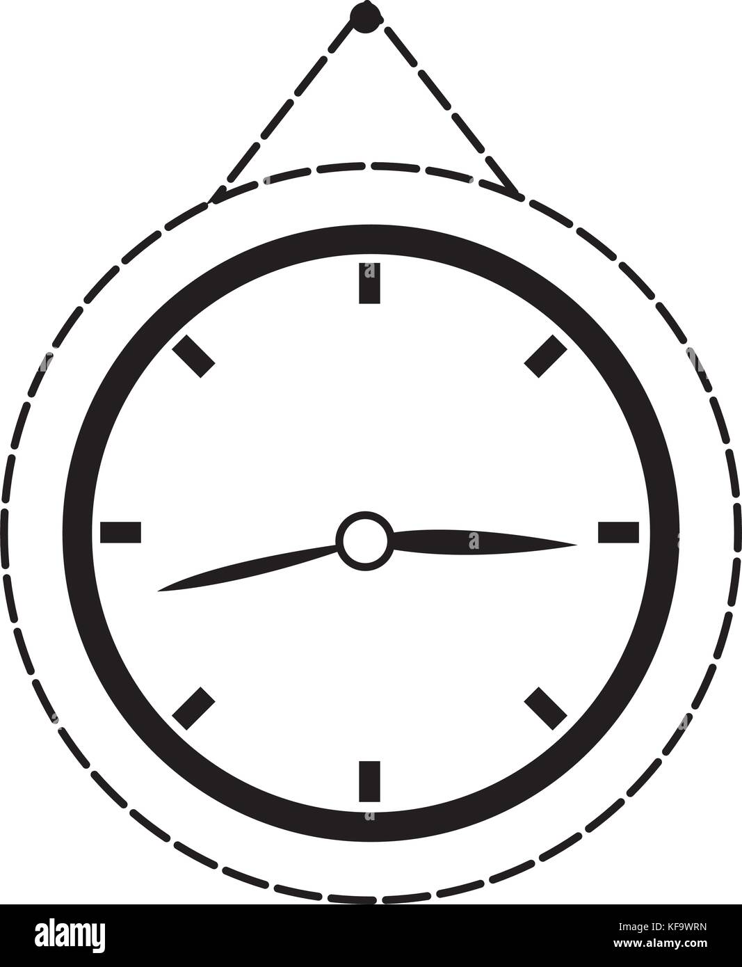 clock icon over white background vector illustration Stock Vector Image ...