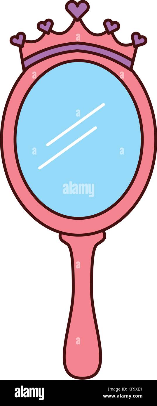 crown princess magical mirror with hearts vector illustration Stock Vector Image & Art Alamy