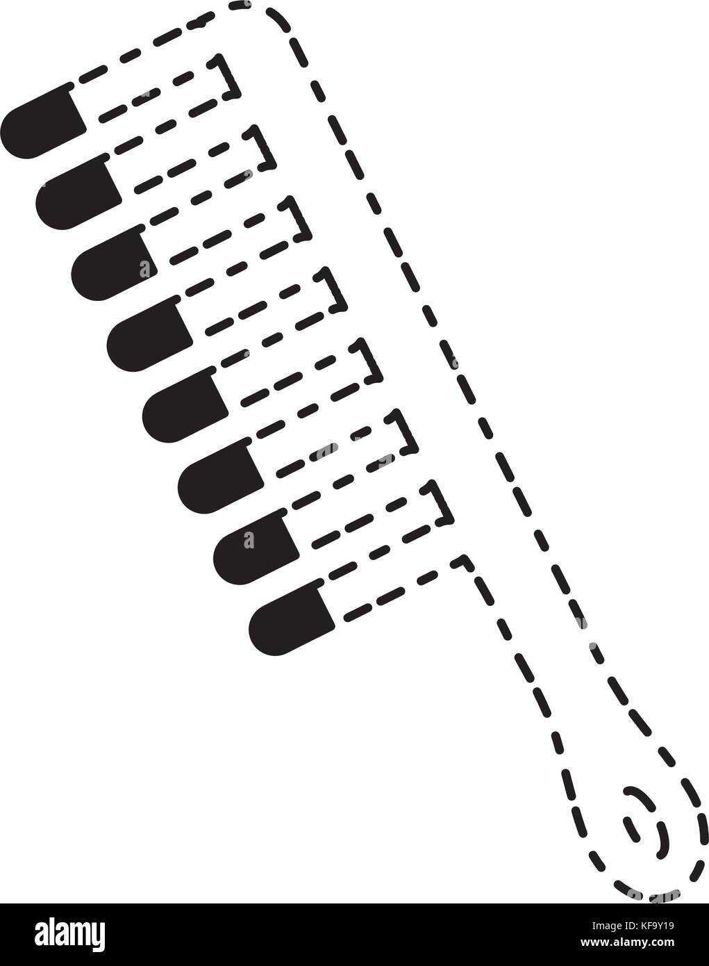 comb icon over white background vector illustration Stock Vector Image ...