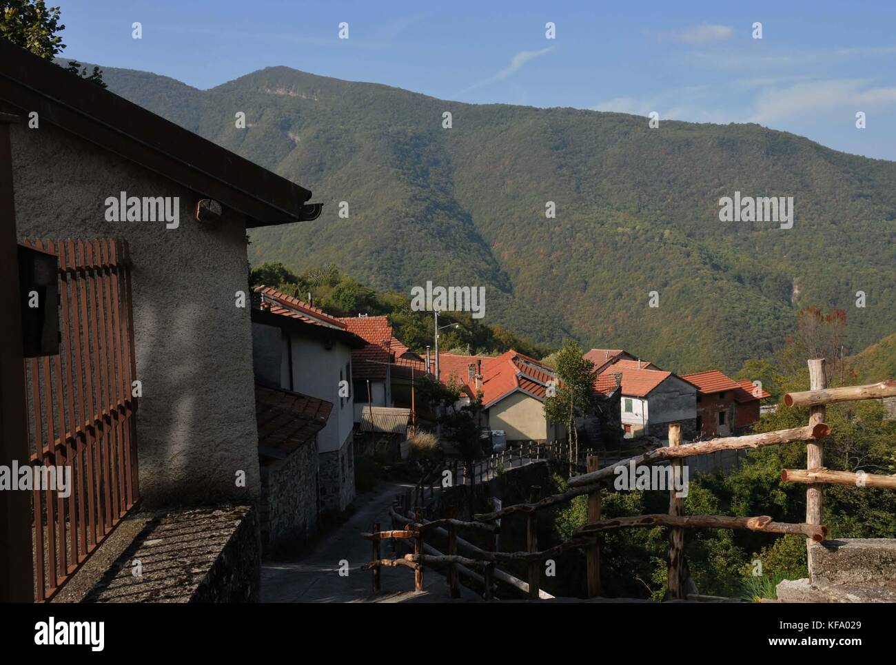 The Italian village of Connio, Carrega Ligure, Piedmont, Italy Stock