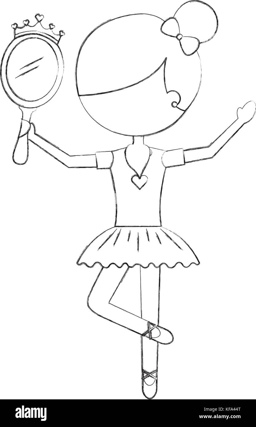 Little princess ballerina dancer Black and White Stock Photos & Images ...