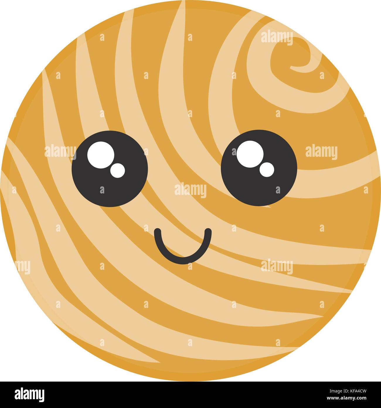 kawaii venus icon over white background vector illustration