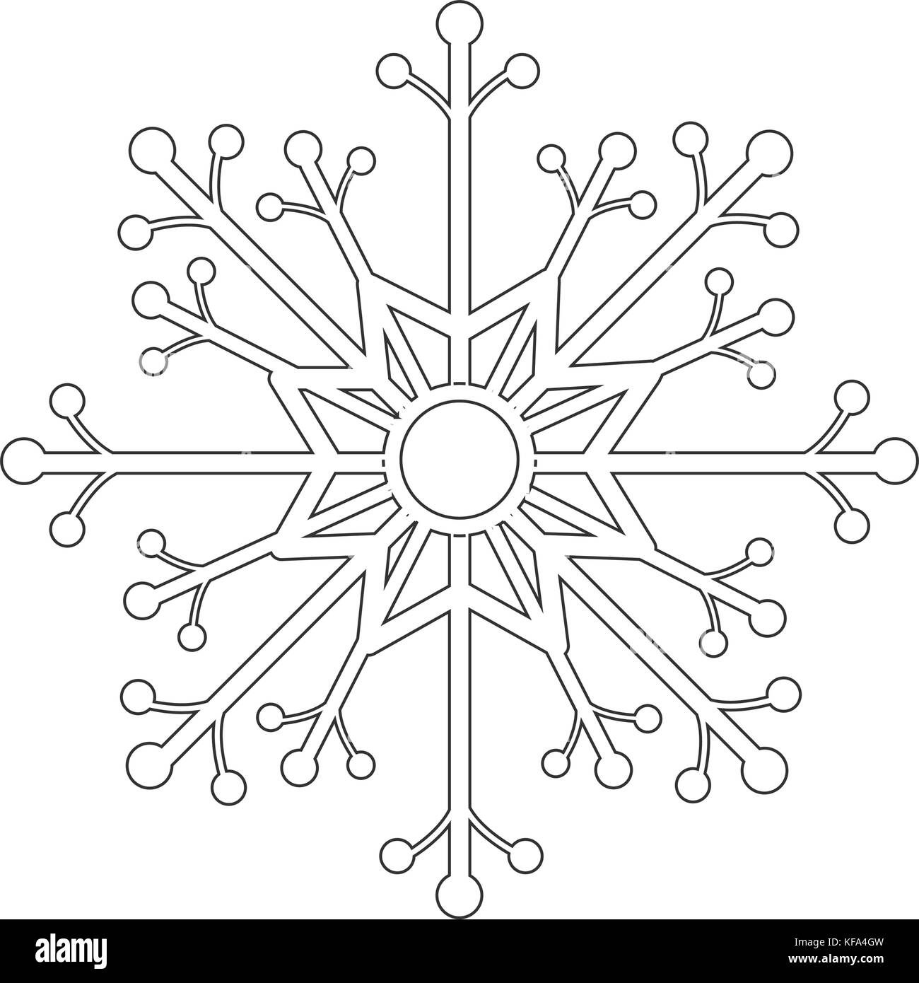 snowflake icon over white background vector illustration Stock Vector ...