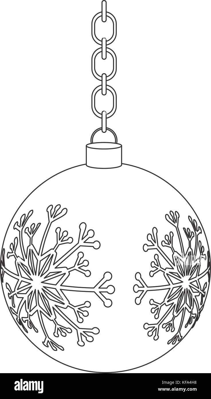 christmas ball icon over white background vector illustration Stock ...