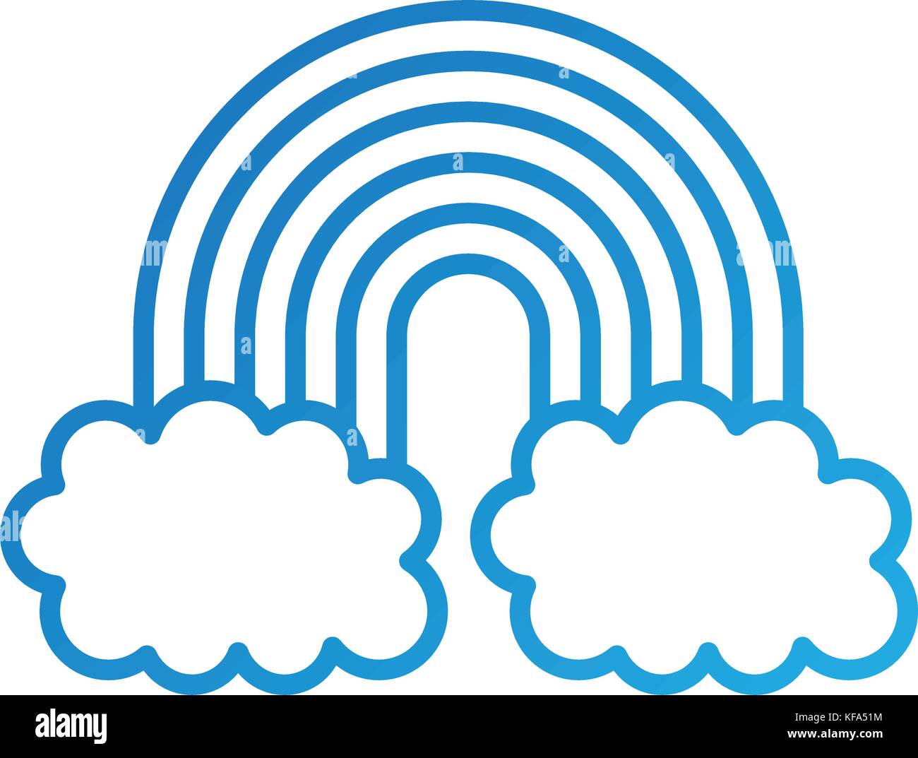 symbol of rainbow and clouds in the sky Stock Vector Image & Art - Alamy